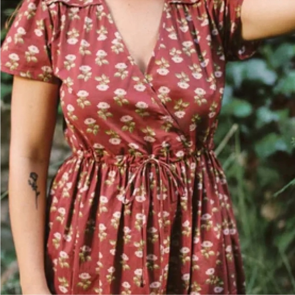 Christ Dawn Dress - Dawn dress in Antique Lotus Red - size S